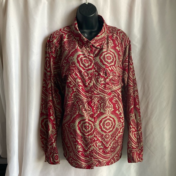 Kim Roger’s Woman Button Down Dress Shirt Size 3X - Picture 1 of 10